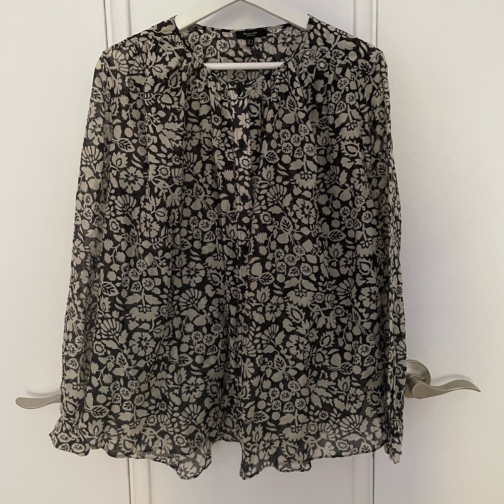 Massimo Dutti sheer blouse